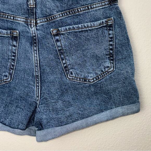 Wild Fable Shorts women's size 4/27 Mom High Rise Cuffed Jean Blue Stone Wash - Picture 12 of 14